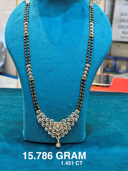Diamond Mangalsutra, design KJ-0173